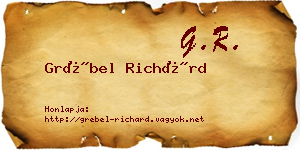 Grébel Richárd névjegykártya